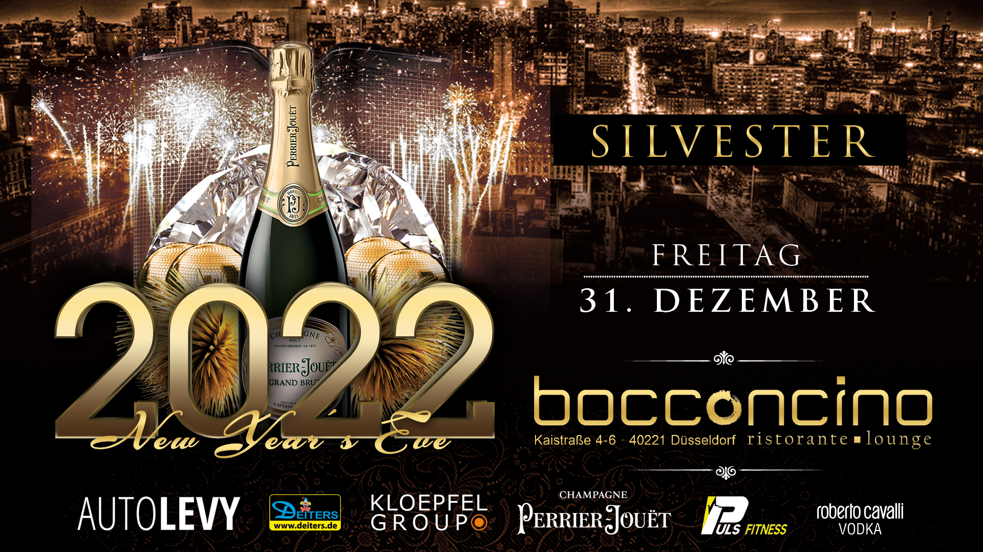 Silvester Party Bocconcino Düsseldorf 31.12.2022 | Club Elitär